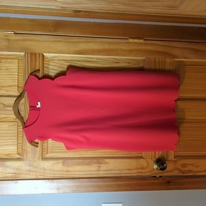 J.Crew scalloped edge sleeveless dress 14 Raspberry